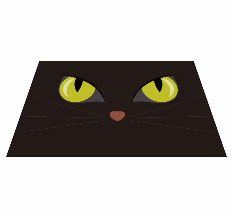 Individual de mesa redondo Gato de halloween - TenStickers