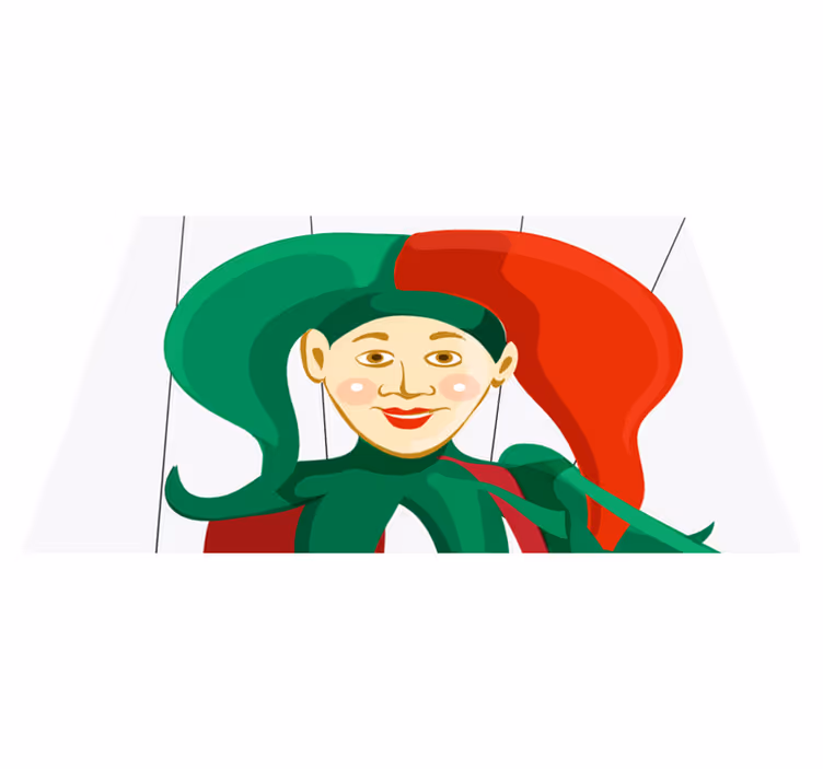 Individuais de mesa originais ilustração de personagem bobo - TenStickers