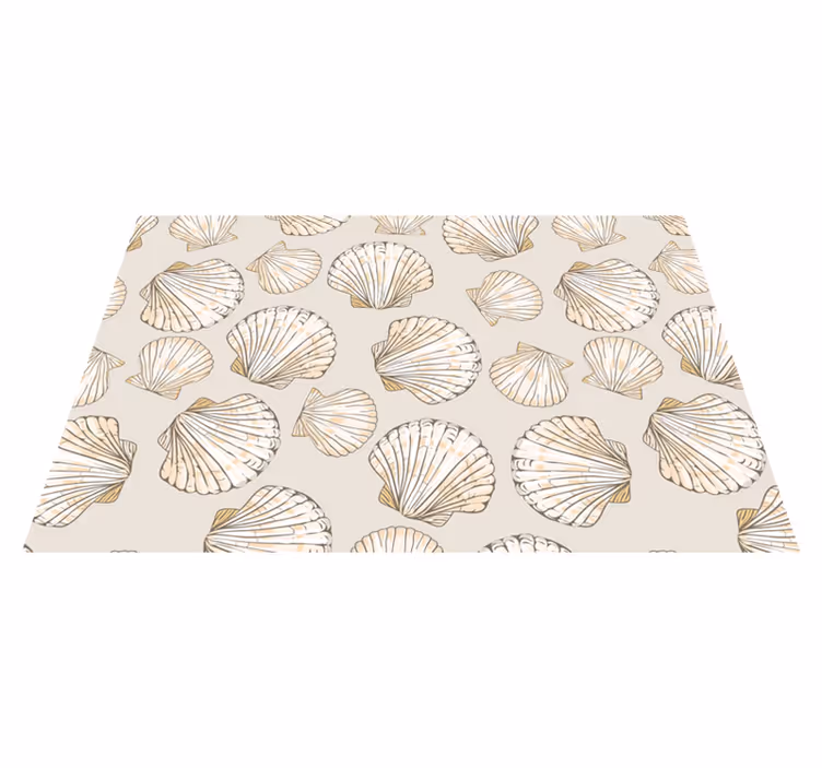 Individuais de mesa de texturas padrão de conchas - TenStickers