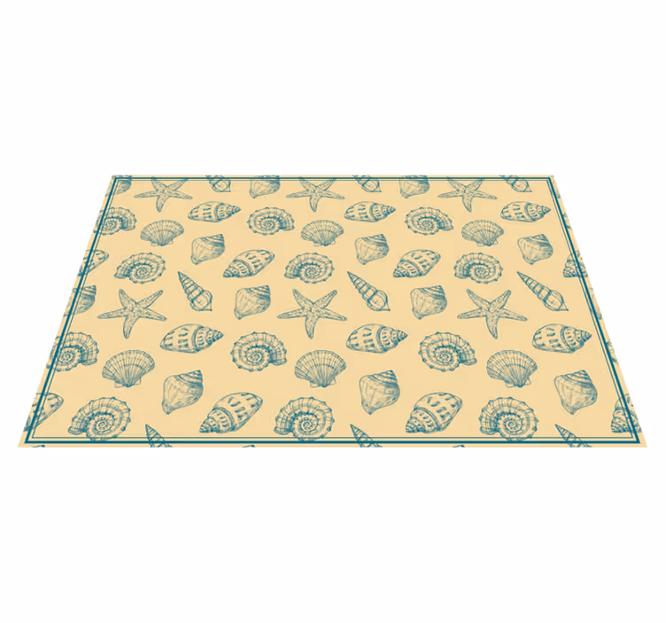 Individuais de mesa originais com tema de conchas - TenStickers