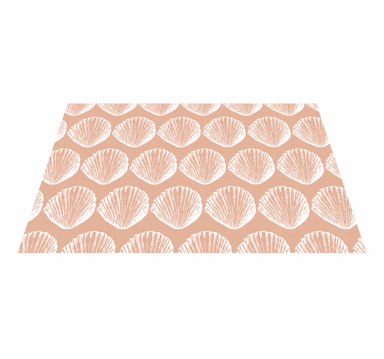 Individual de mesa com conchas retrô bege - TenStickers