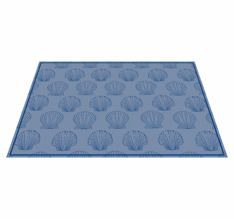 Individuais de mesa com conchas Tons de concha azul - TenStickers