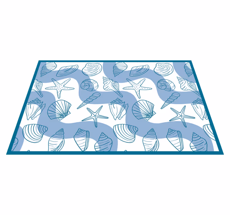 Individuais de mesa originais coleção de padrões de conchas - TenStickers