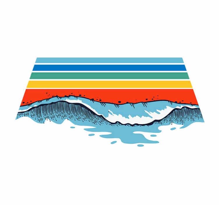 Individuais de mesa modernos com padrão de ondas - TenStickers