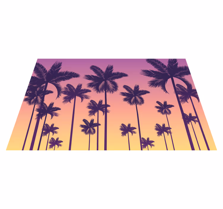 Individuais de mesa originais pôr do sol com palmeiras - TenStickers