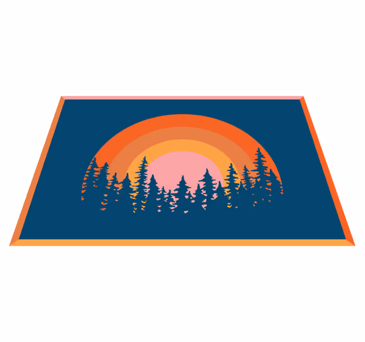 Individuais de mesa originais paisagem arco-Íris vibrante - TenStickers