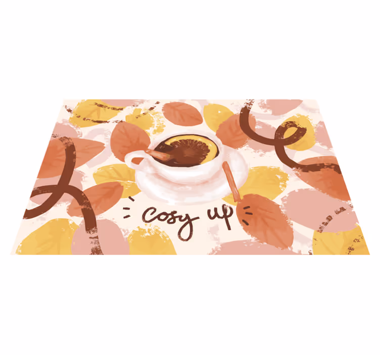 Individuais de mesa originais caneca aconchegante - TenStickers