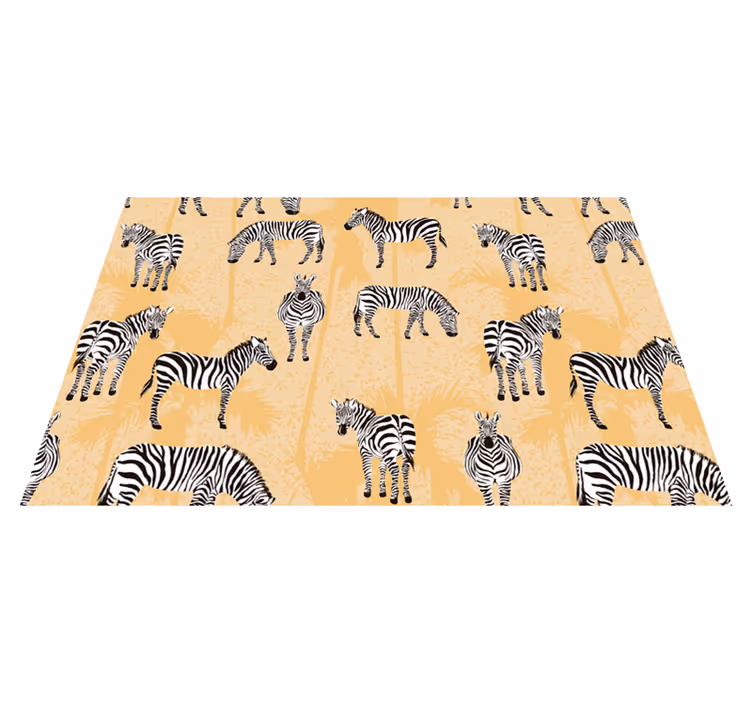 Individuais de mesa originais com estampa de zebra - TenStickers