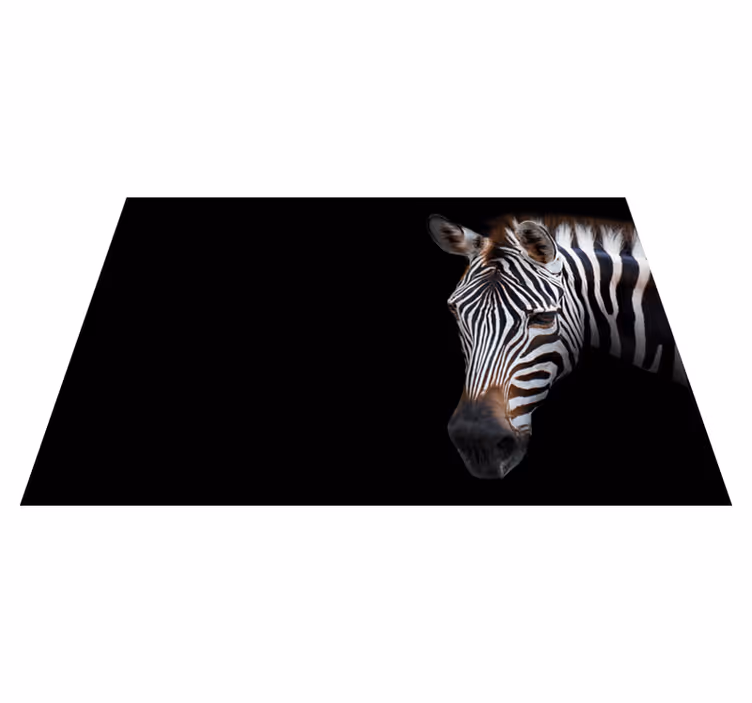 Individuais de mesa originais cabeça de zebra em close-up - TenStickers