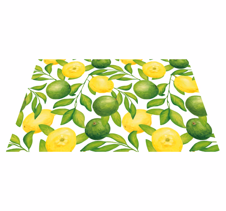 Individuais de mesa originais com padrão cítrico fresco - TenStickers