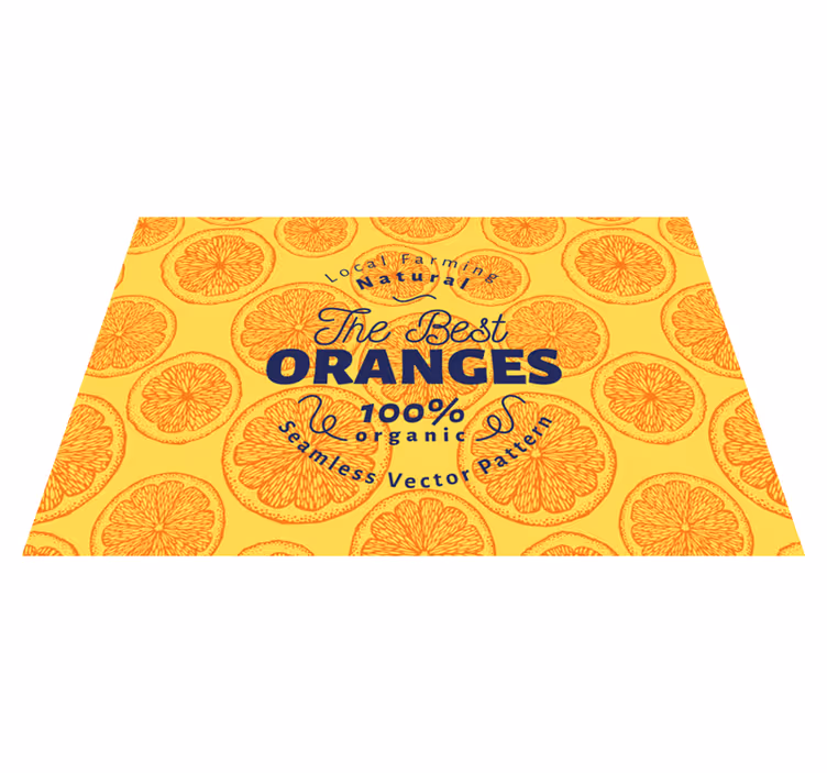 Individuais de mesa originais padrão laranja orgânico - TenStickers