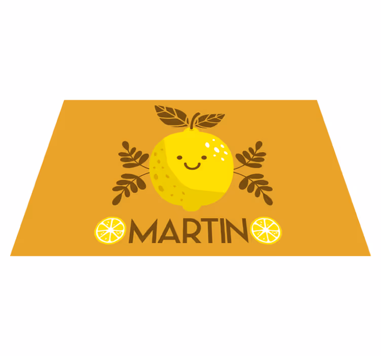Individuais de mesa infantis ilustração de limão feliz - TenStickers