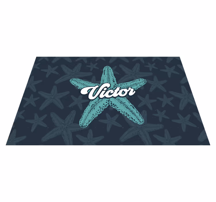 Individuais de mesa com nome acento personalizado estrela - TenStickers