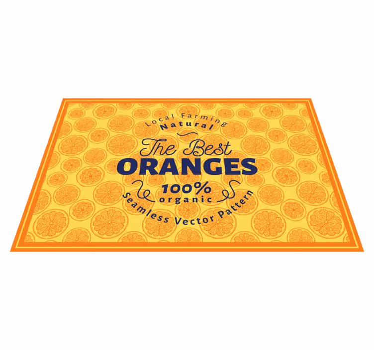 Individuais de mesa originais padrão de fatias de laranja - TenStickers