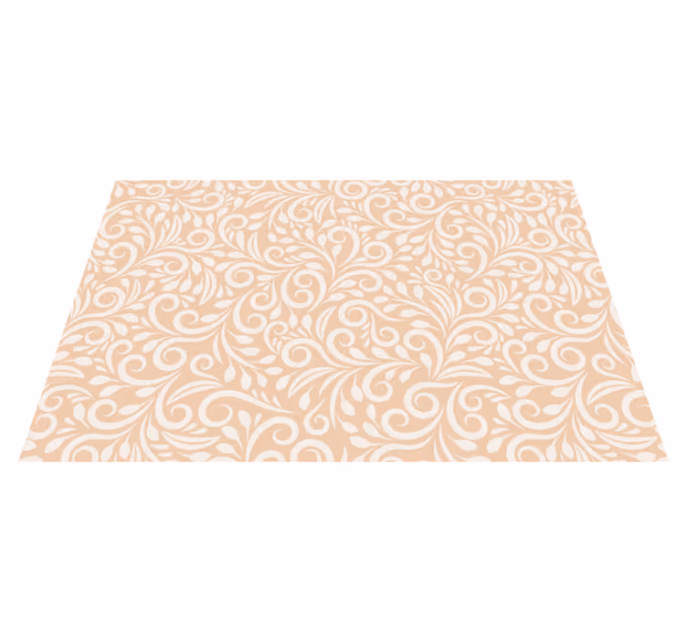 Individuais de mesa modernos Padrão floral marrom claro - TenStickers