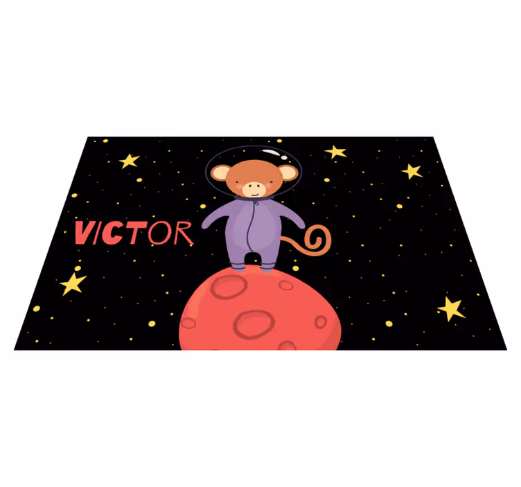 Individual de mesa com Pequeno macaco no espaço - TenStickers