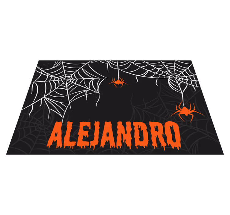 Individuais de mesa com nome Teias de aranha com nome - TenStickers