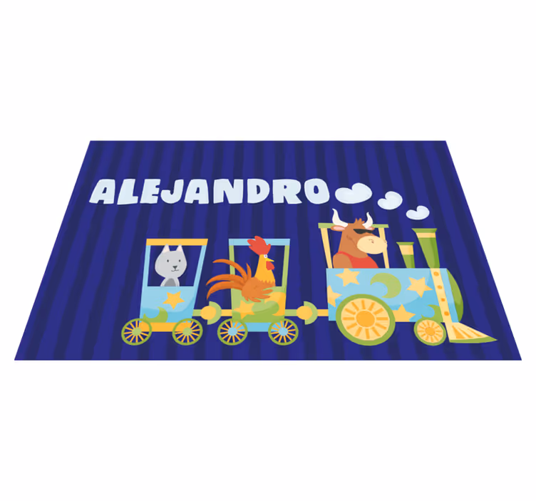 Individuais de mesa infantis animais do trem coloridos - TenStickers