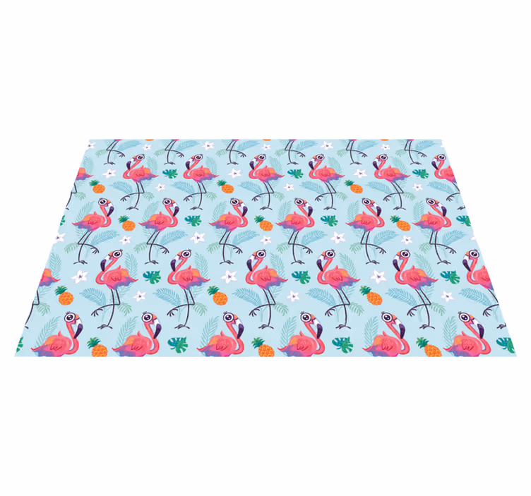 Individuais de mesa originais estampa de flamingo tropical - TenStickers