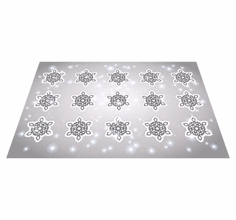 Individuais de mesa de natal com padrão de floco de neve - TenStickers