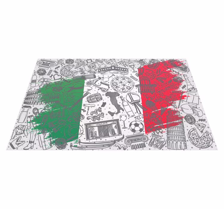 Individuais de mesa para restaurantes Fundo italia - TenStickers