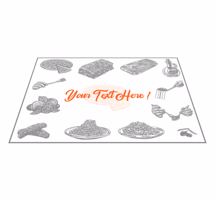 Individuais de mesa originais estilo ilustração de comida - TenStickers