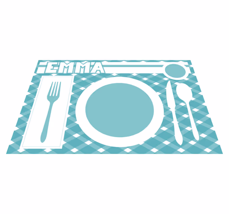 Individuais de mesa com nome e design personalizado - TenStickers