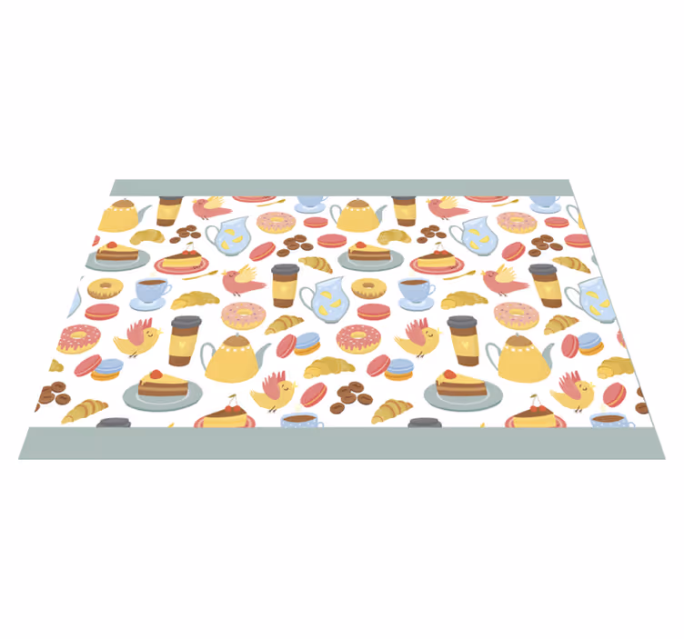 Individuais de mesa infantis com padrões coloridos de doces - TenStickers