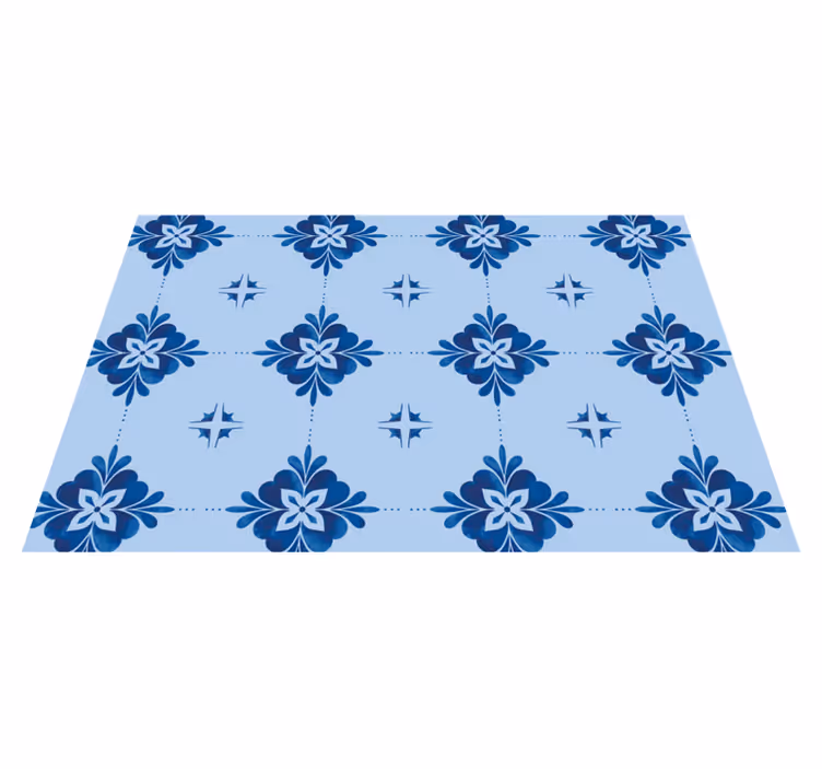 Individuais de mesa modernos Azulejos azuis girados - TenStickers
