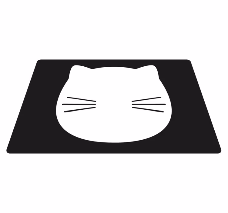 Individuais de mesa originais formato de rosto de gato - TenStickers