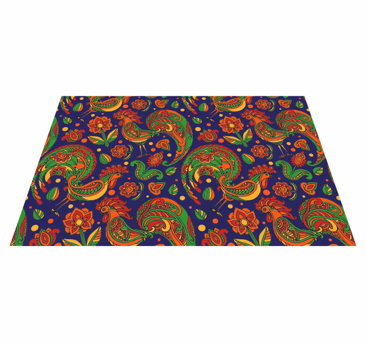 Individuais de mesa originais com padrões florais vibrantes - TenStickers