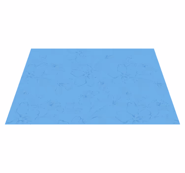 Individuais de mesa elegantes Padrão floral azul - TenStickers