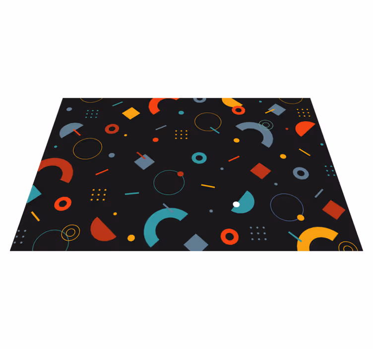 Individuais de mesa modernos com padrão geométrico colorido - TenStickers