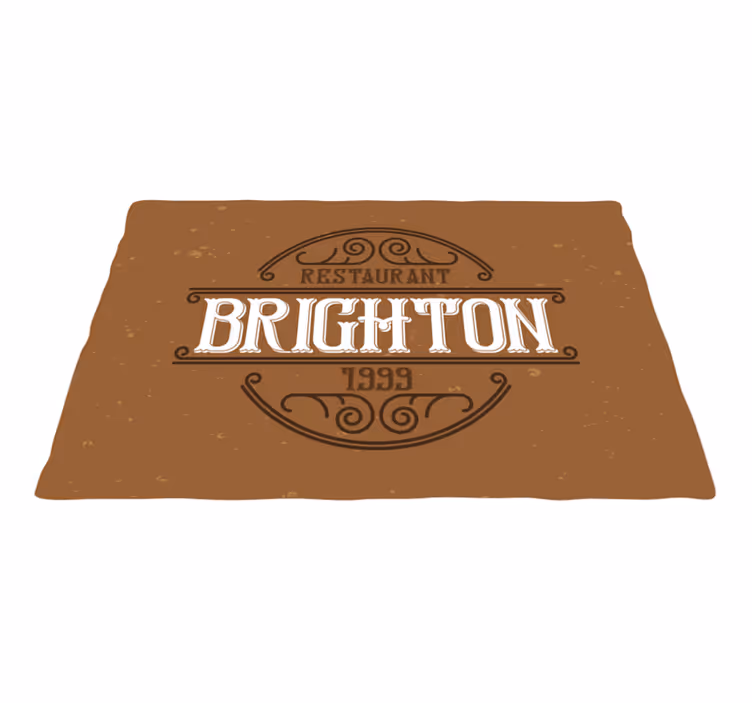 Individuais de mesa com texto logo do restaurante brighton - TenStickers