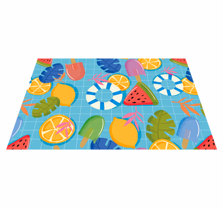 Individuais de mesa infantis frutas e sorvete - TenStickers