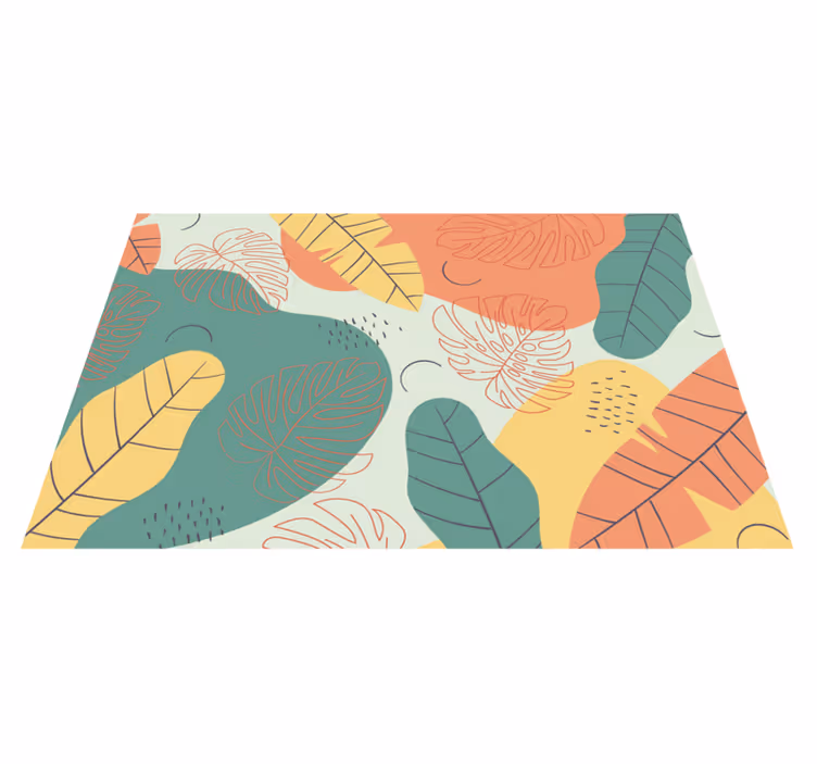 Individuais de mesa originais com padrão de folhas - TenStickers