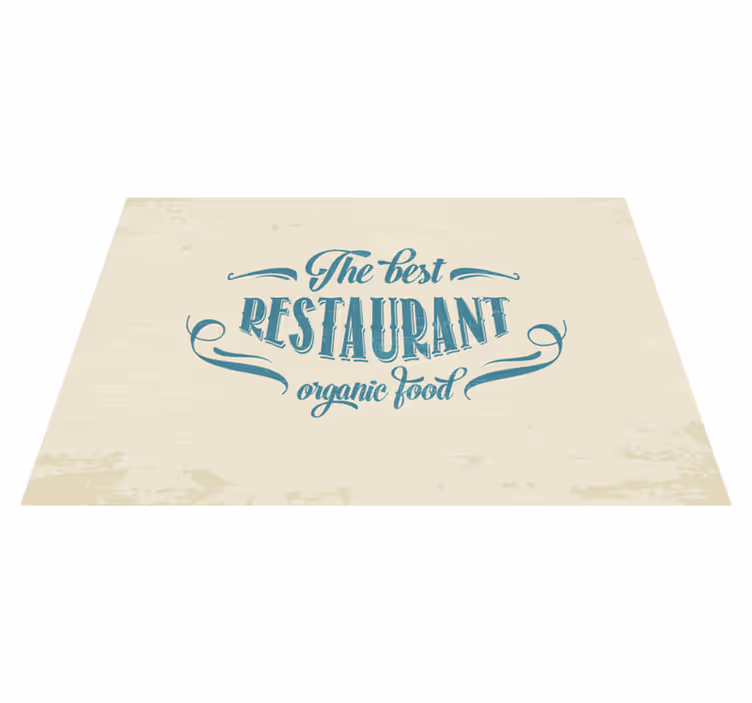 Individuais de mesa com texto alimentação orgânica - TenStickers