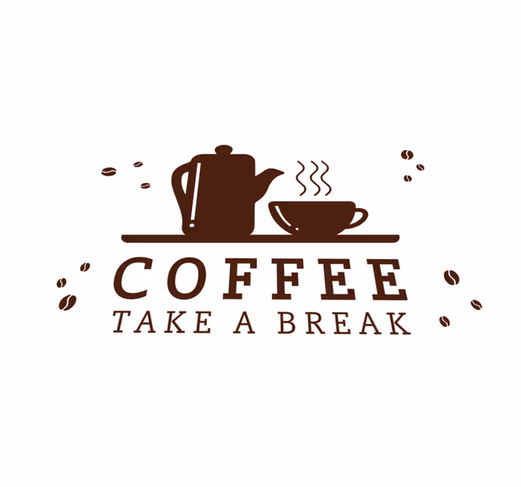 Individuais de mesa para restaurantes Conceito de café em fundo b - TenStickers