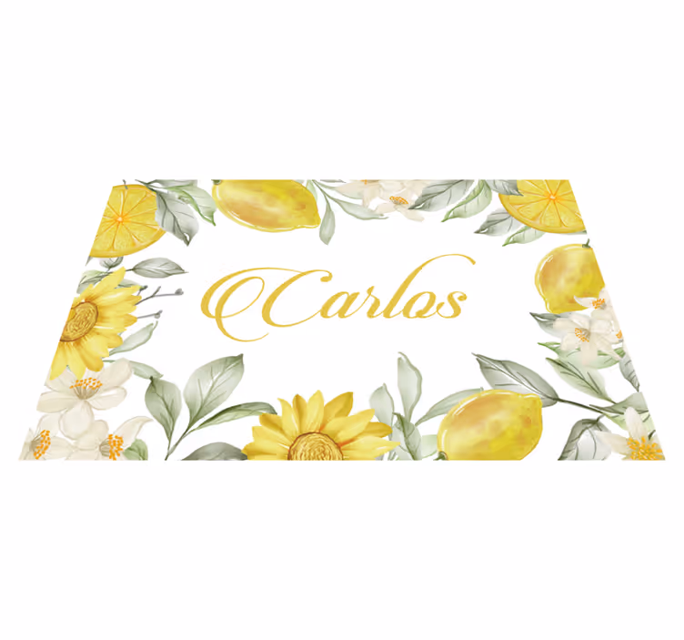 Individuais de mesa com nome Moldura do prado - TenStickers