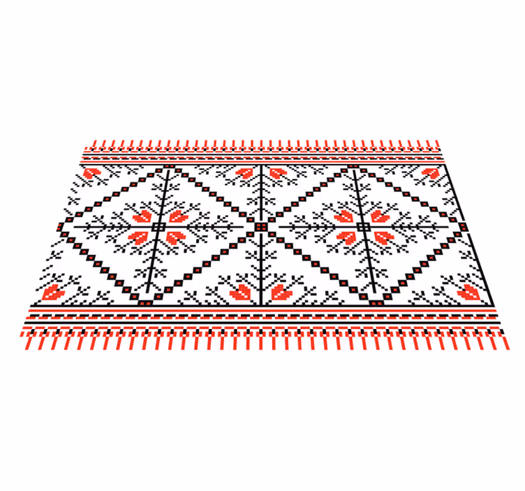 Individuais de mesa originais com padrão floral geométrico - TenStickers