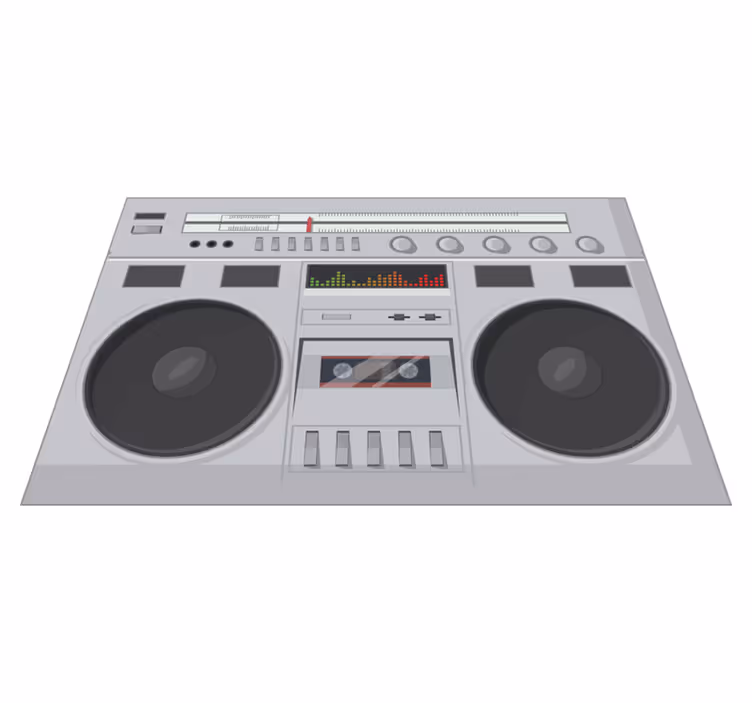 Individuais de mesa originais estilo retro boombox - TenStickers