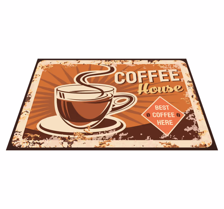 Individuais de mesa com texto citação de cafeteria - TenStickers