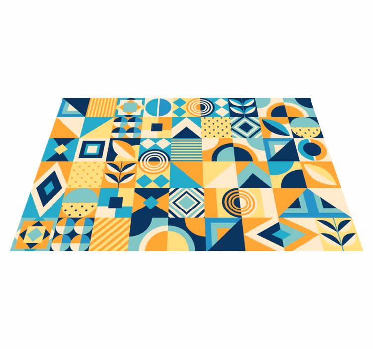 Individuais de mesa modernos com jogo de padrões geométricos - TenStickers