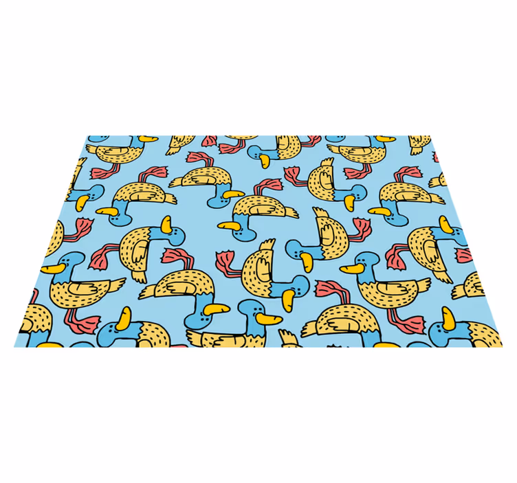 Individuais de mesa originais padrão de patos divertidos - TenStickers