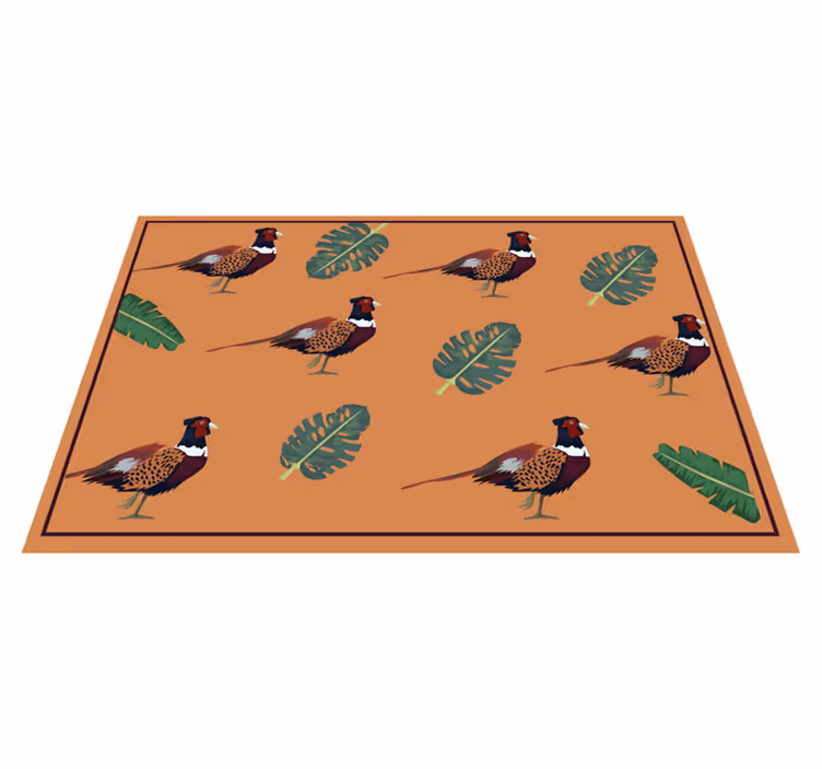 Individuais de mesa originais padrão de faisão colorido - TenStickers
