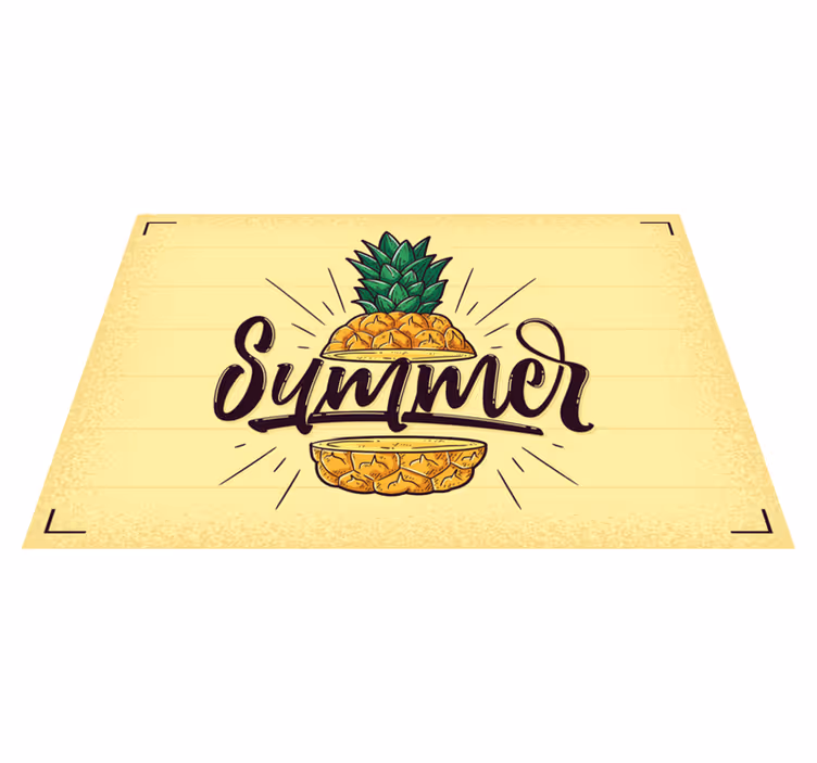 Individuais de mesa com texto abacaxi de verão - TenStickers