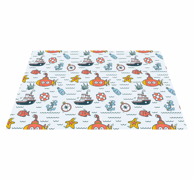 Individuais de mesa infantis aventura subaquática - TenStickers