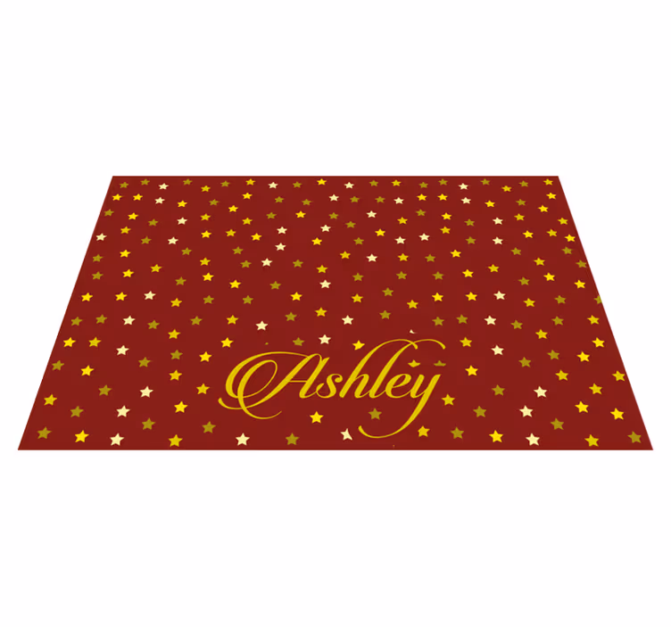 Individuais de mesa com nome prato personalizado estelar - TenStickers
