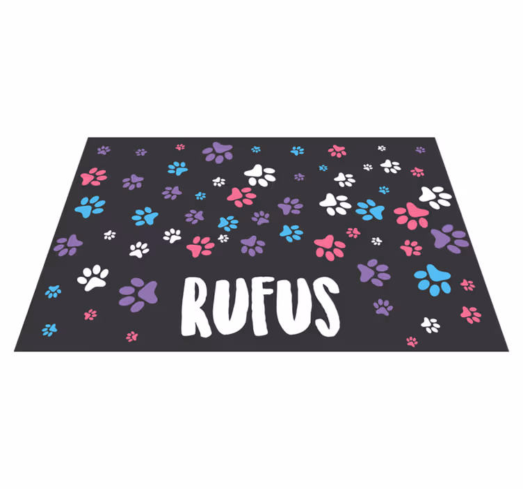Individuais de mesa infantis pegadas coloridas - TenStickers