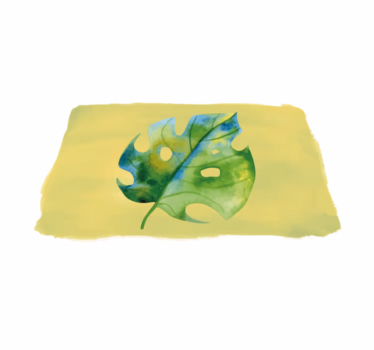 Individuais de mesa originais folha de monstera - TenStickers